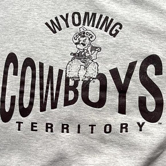 Vintage University of Wyoming Crewneck Sweatshirt rare grail chalk line college - Picture 3 of 5
